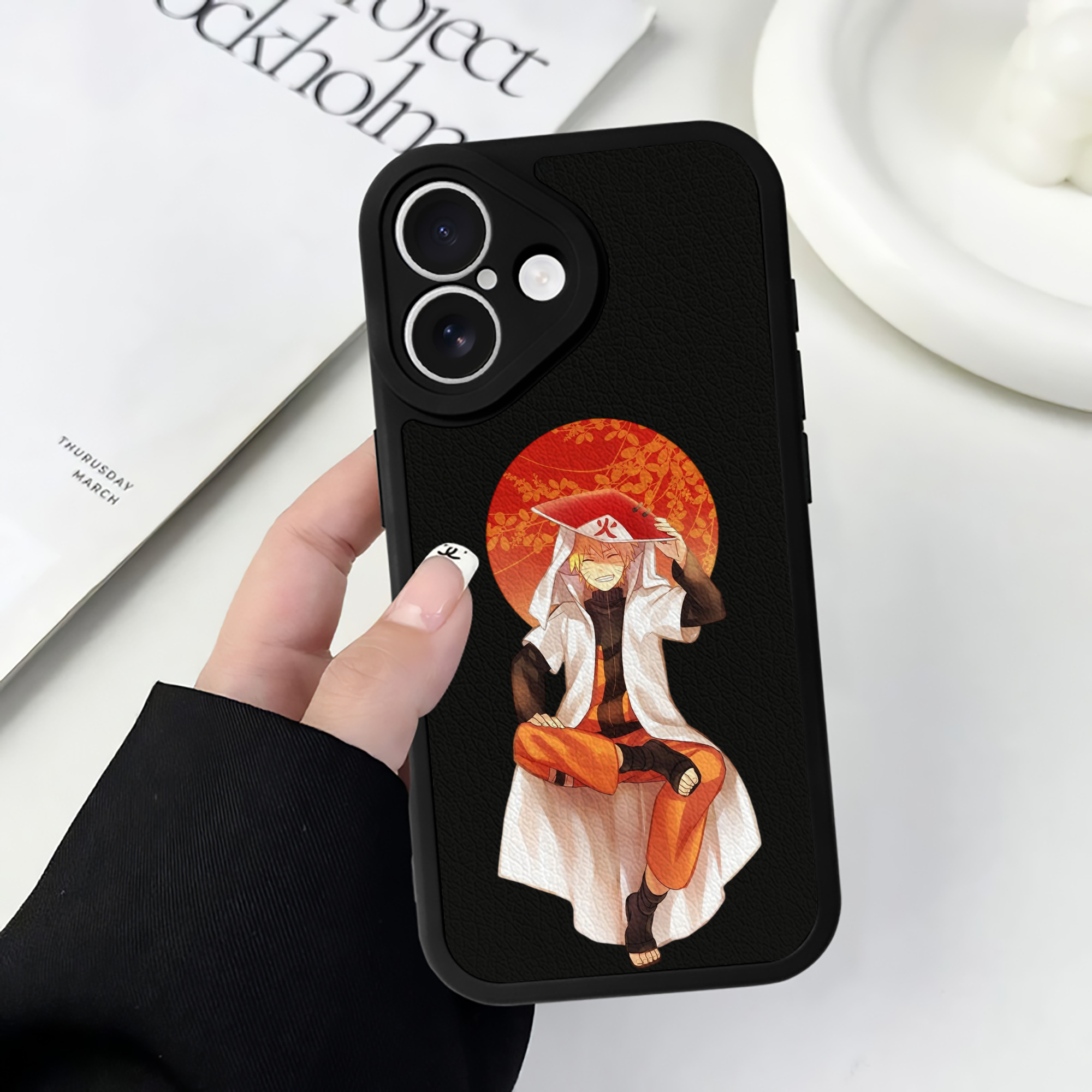 （画像用） NARUTO -ナルト- うずまき ナルト Uzumaki Naruto 【iPhone 16シリーズ対応】シリコンスマホケース（レザー調） 材質：シリコン